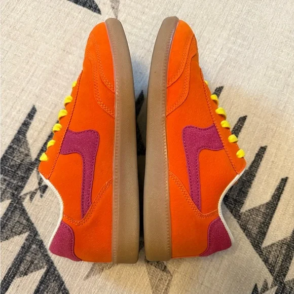 SHEIN | Shoes | Teloxge Retro Vibrant Orange Sneakers Cn 4 Us 8